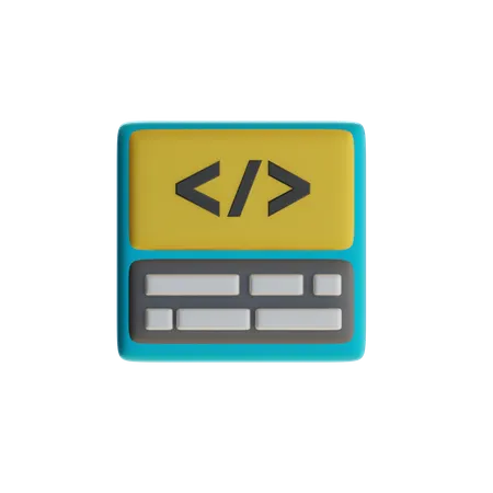 Code Editor Tab  3D Icon