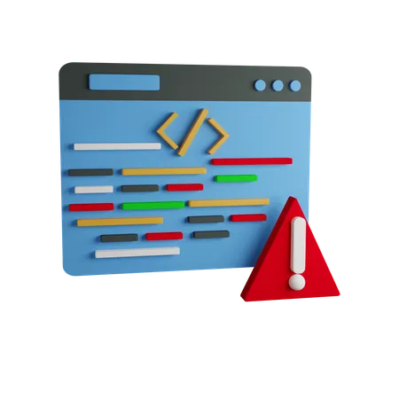 Code Error 3 D Icon Contains PNG BLEND GLTF And OBJ Files 3D Icon