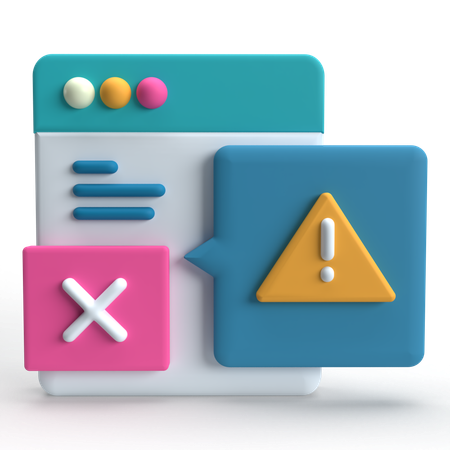 Code Error  3D Icon