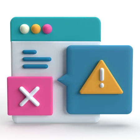 Code Error  3D Icon