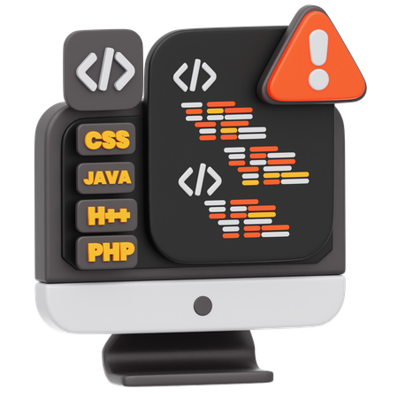 Code Error  3D Icon