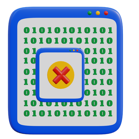 Code Error  3D Icon