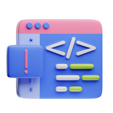 Code Error  3D Icon