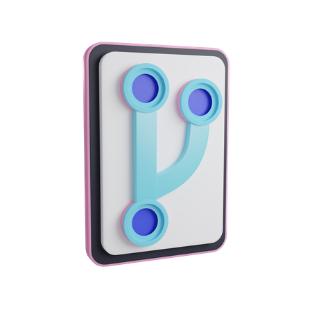 Code fork  3D Icon