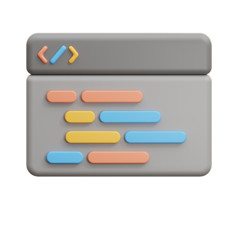 코드 인터페이스  3D Icon