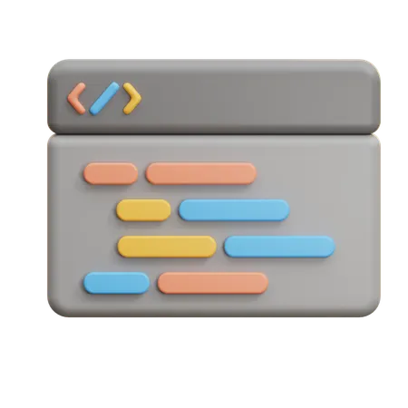 코드 인터페이스  3D Icon