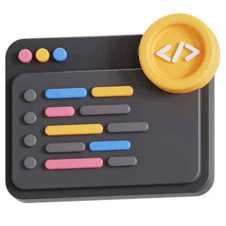 Code language  3D Icon