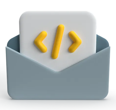 Code Mail  3D Icon