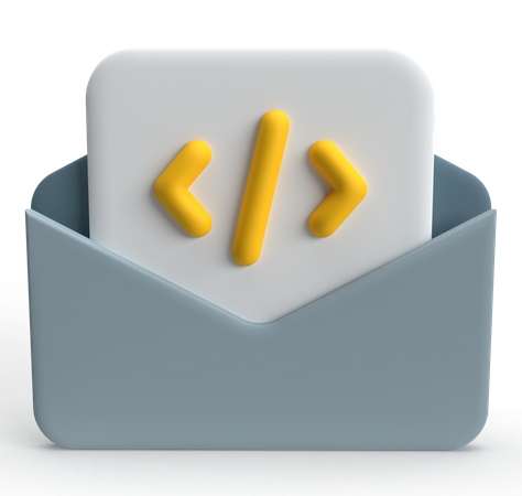 Code Mail  3D Icon
