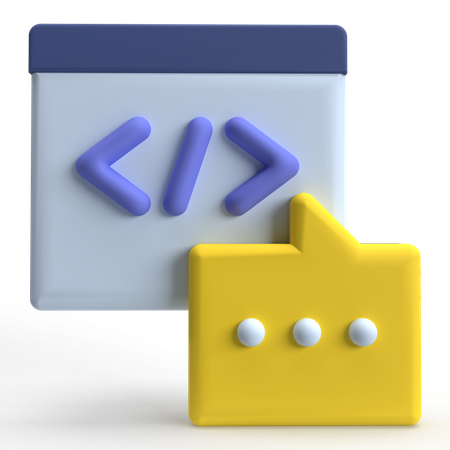 Code Message  3D Icon