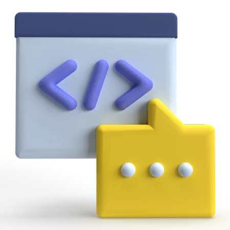 Code Message  3D Icon