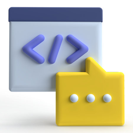 Code Message  3D Icon