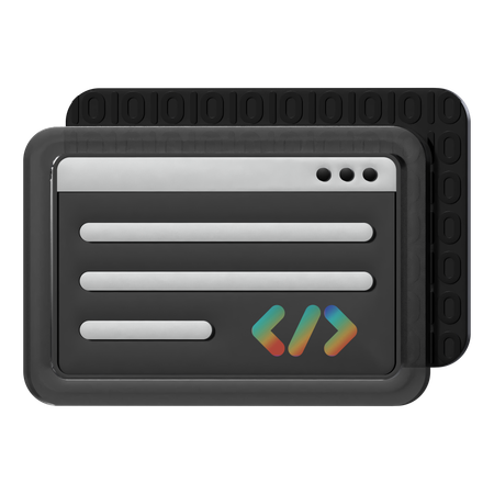 Code Panel  3D Icon