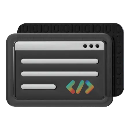 Code Panel  3D Icon