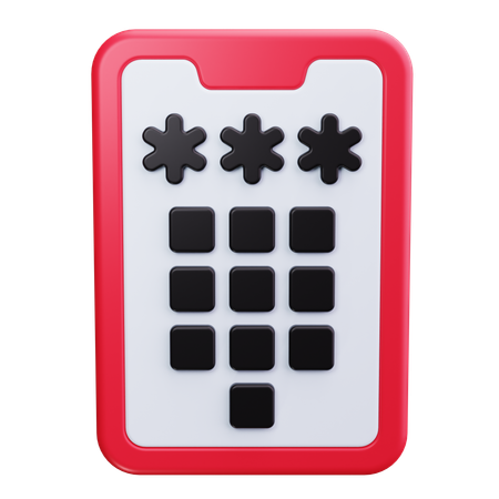 Code PIN  3D Icon