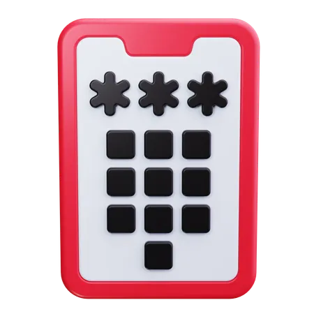 Code PIN  3D Icon