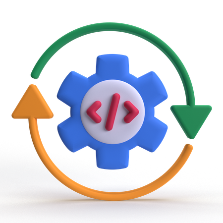 Code Processing  3D Icon