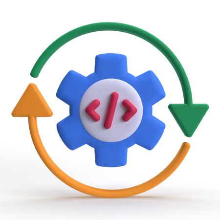 Code Processing  3D Icon