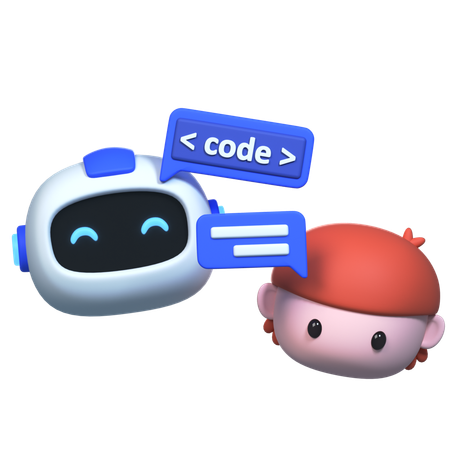 Code Prompt  3D Icon