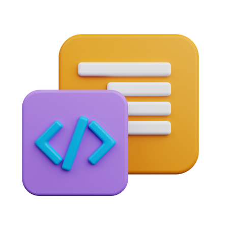 Code Prompt  3D Icon