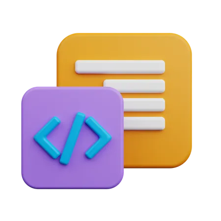 Code Prompt  3D Icon