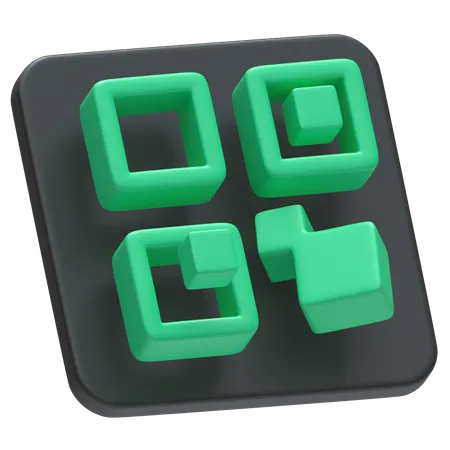 QR Code  3D Icon