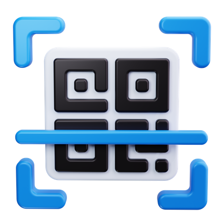 Code QR de base  3D Icon