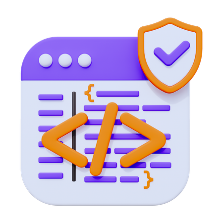 Code Shield  3D Icon