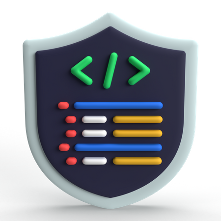 Code Shield  3D Icon