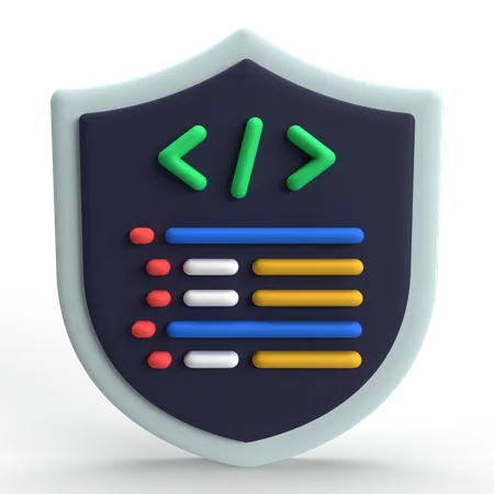 Code Shield  3D Icon