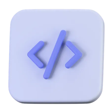 Code Square  3D Icon