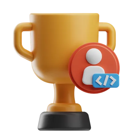 Code-Trophäe  3D Icon