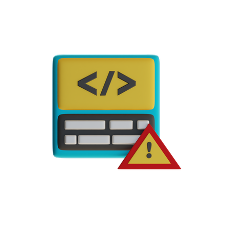 Code Warning  3D Icon