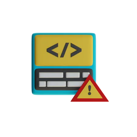 Code Warning  3D Icon
