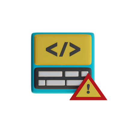 Code Warning  3D Icon