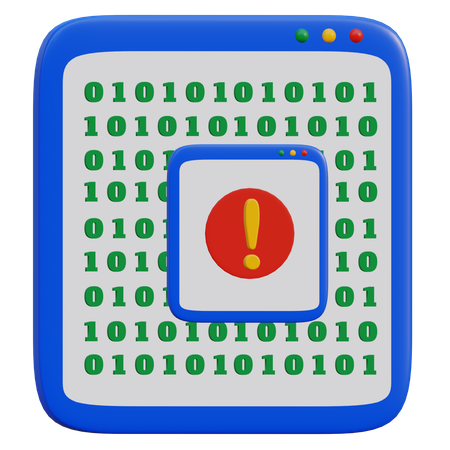 Code Warning  3D Icon