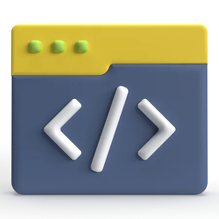 Code Web  3D Icon