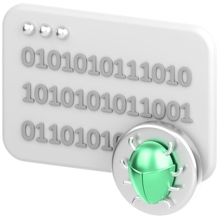 Code With Bug  3D Icon