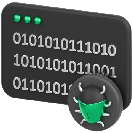 Code With Bug  3D Icon