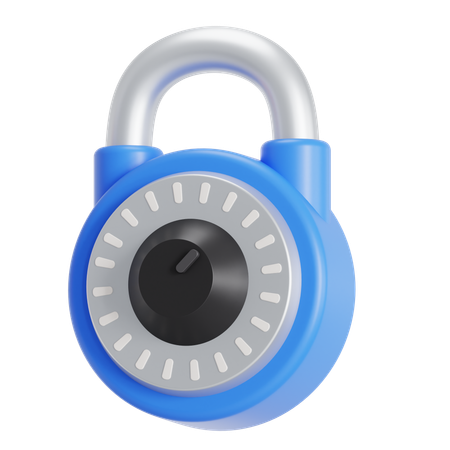 Coded padlock  3D Icon