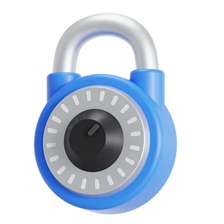 Coded padlock  3D Icon