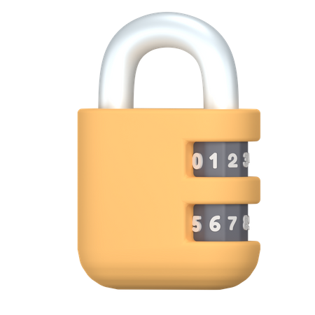 Coded Padlock  3D Icon