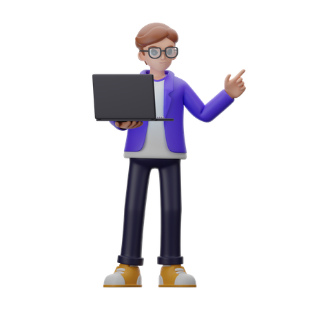 Coder Works On Website  3D Illustration