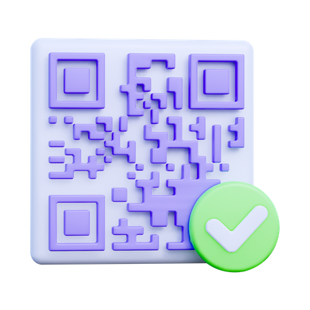 Codes à barres approuvés  3D Icon