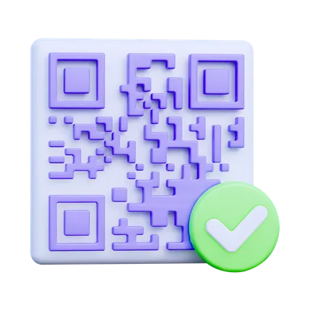 Codes à barres approuvés  3D Icon