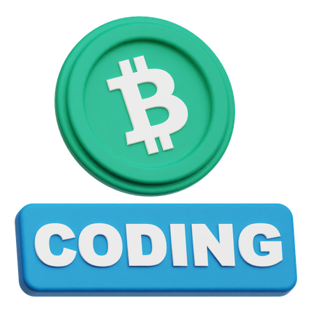 Codificação bitcoin  3D Icon