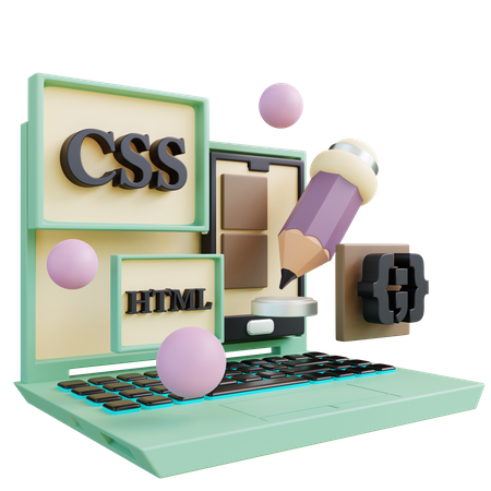 Codificação css e html  3D Icon