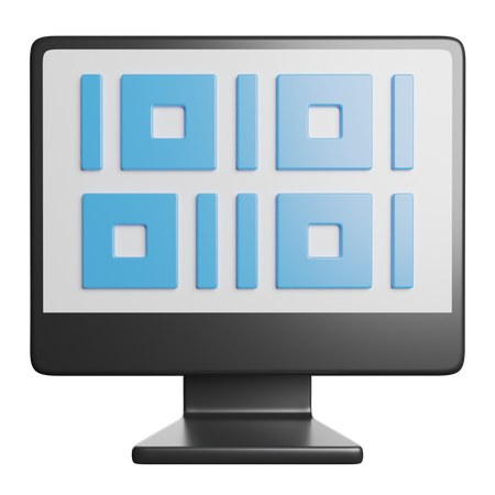 Codificação de computador  3D Icon