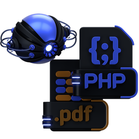 Codificação de robô  3D Icon