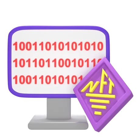 Codificação nft  3D Icon